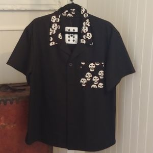 Men's Skull Bowling Shirt